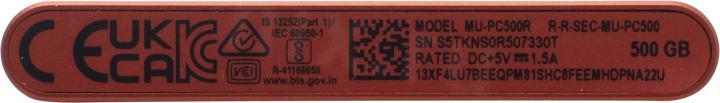 Накопитель SSD 500 Gb USB3.2 Samsung T7 <MU-PC500R/WW> (RTL) V-NAND  TLC