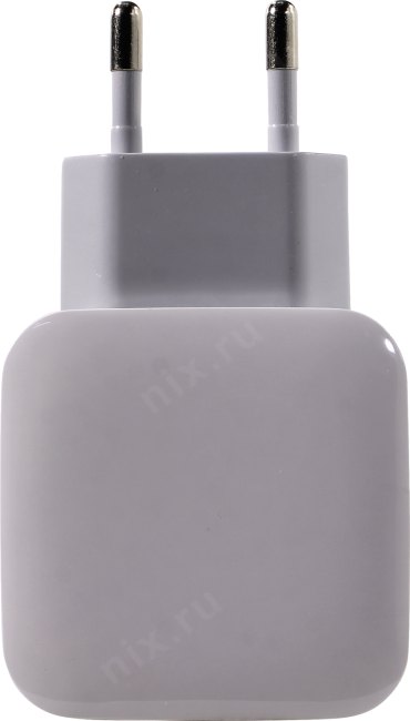 Ginzzu GA-3008W Зарядное устройство USB (Вх.AC110-240V  Вых.  DC5V 10.5W  2xUSB)