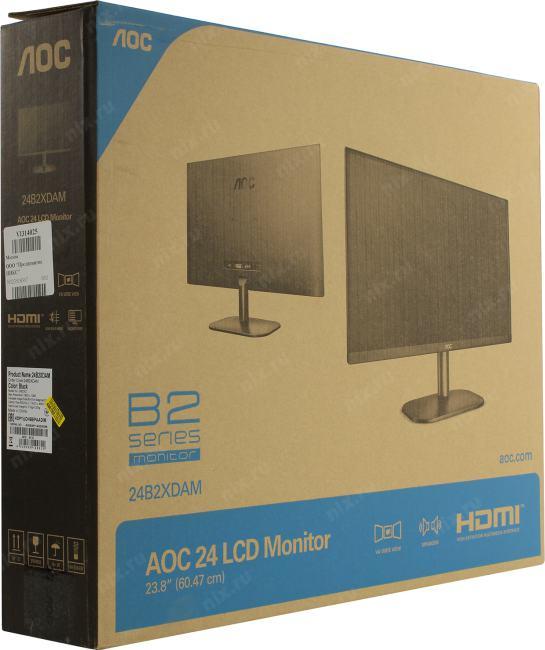 23.8" ЖК монитор AOC 24B2XDAM Black (LCD 1920x1080 D-Sub DVI HDMI)