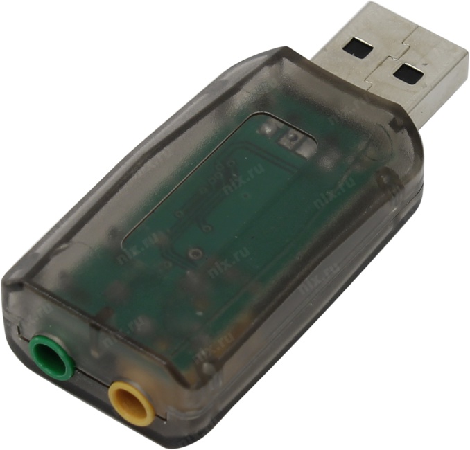 Звуковая карта Espada PAAU001 USB адаптер для наушников с  микрофоном