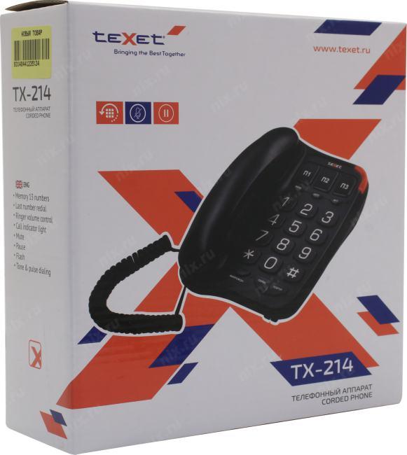 Телефон Texet  TX-214 Black