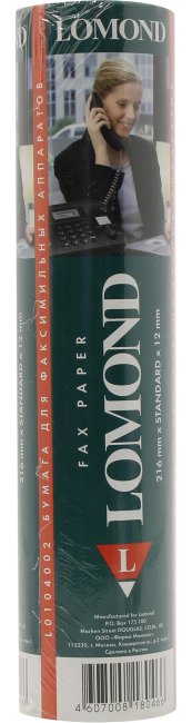 LOMOND 0104002 термобумага для факса  216мм 30м