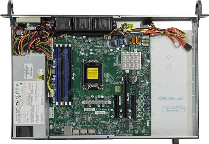 Платформа SuperMicro 1U 5019S-L (LGA1151 C232 PCI-E SVGA SATA  RAID2xSATA  2xGbLAN 4DDR4  200W)