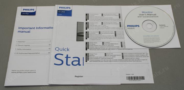 27"    ЖК монитор PHILIPS 272E2FA/00 (LCD  1920x1080  D-Sub HDMI DP)