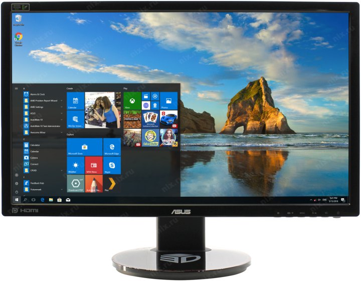 24"    ЖК монитор ASUS VG248QE GAMING BK с поворотом экрана (LCD 1920x1080  DL  DVI HDMI DP2D/3D)