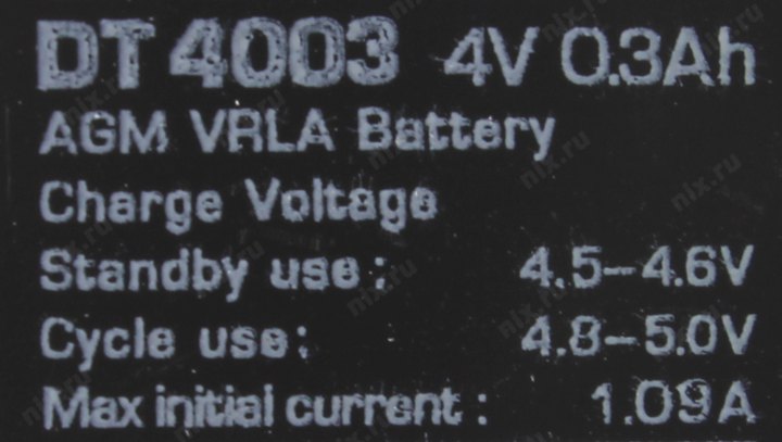 Аккумулятор Delta DT 4003 (4V 0.3Ah) для  слаботочных систем