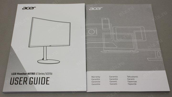 27" ЖК монитор Acer UM.HX2EE.P13 XZ272UPbmiiphx Black (Curved LCD 2560x1440 HDMI  DVI)