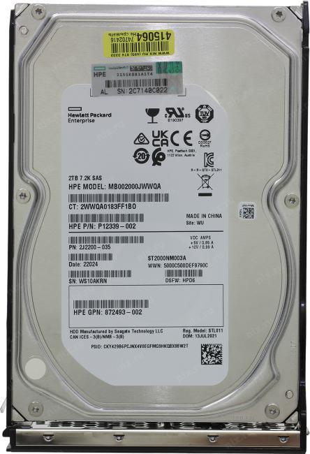 Жёсткий диск HP 833926-B21 HDD  2 Tb  SAS