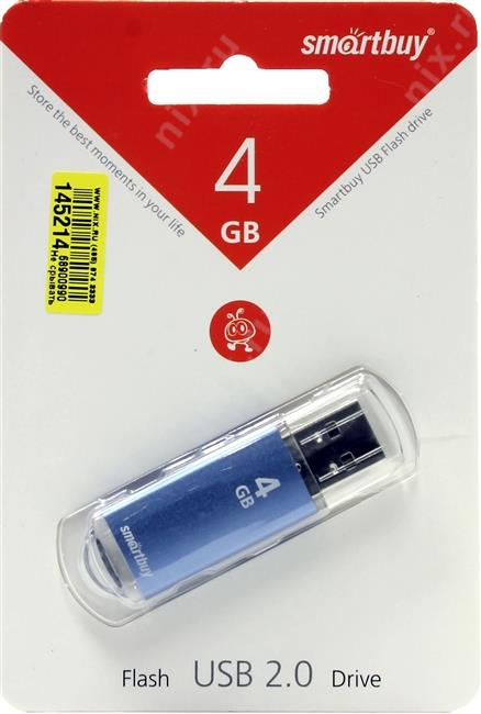 Накопитель SmartBuy V-Cut SB4GBVC-B USB2.0  Flash  Drive 4Gb  (RTL)