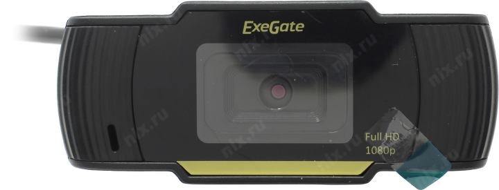 Веб-камера ExeGate GoldenEye C920 Full HD (матрица 1/3" 2 Мп, 1920х1080, 1080P, USB, фиксированный фокус, микрофон с шумоподавлением, универсальное крепление, кабель 1,5 м, Windows® 7/8/10/11, Mac OS 10.6 и выше, Chrome OS™, Android 5.0 и выше, черная, RT