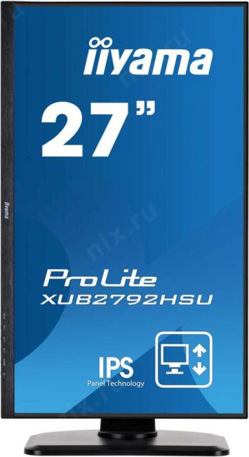27"    ЖК монитор IIYAMA ProLite XUB2792HSU-B1 Black с пов.экрана (LCD 1920x1080 D-Sub  HDMI  DP USB2.0  Hub)