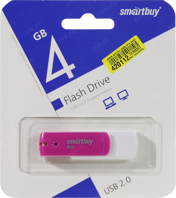 Накопитель SmartBuy Diamond SB4GBDP USB2.0 Flash  Drive 4Gb  (RTL)