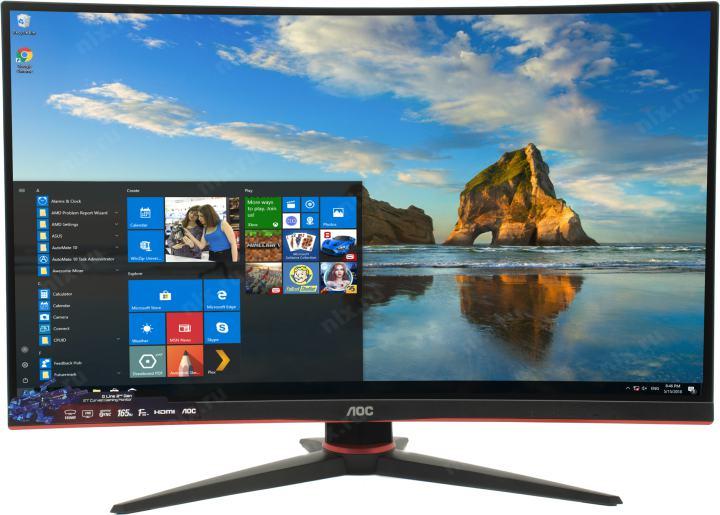 27"    ЖК монитор AOC C27G2U Black&Red(Curved LCD 1920x1080 D-Sub HDMI  DP USB3.2  Hub)