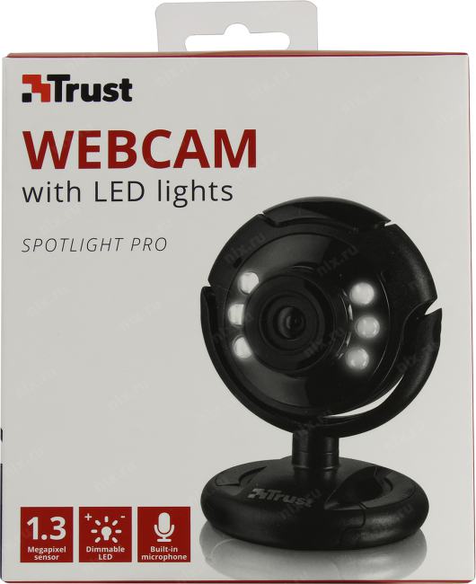 Видеокамера Trust Spotlight PRO Webcam 16428 (USB2.0 1280x1024 микрофон подсветка)