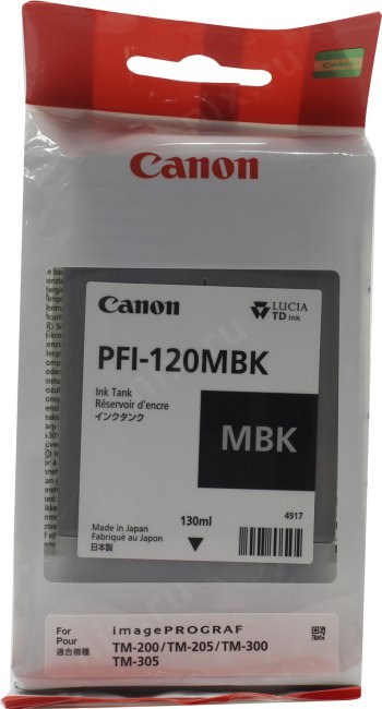 Чернильница Canon PFI-120MBK Matte Black для  TM-200/205/300/305