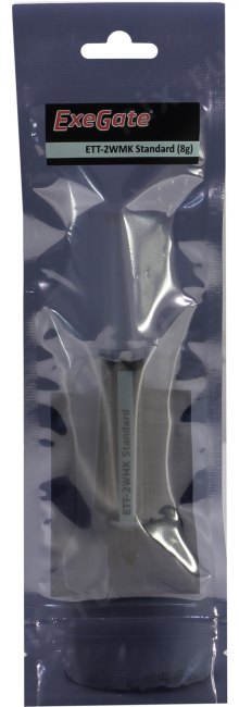 Термопаста ExeGate ETТ-2WMK Standard (1,63 Вт/(м•К), 8г, шприц с лопаткой)