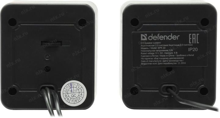Колонки Defender SPK 22 Black (2x2.5W питание от USB) 65503