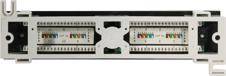Коммутационная панель Patch Panel UTP 12 port кат.5e настенная Exegate EX256754RUS разъём  KRONE&110 (dual  IDC)