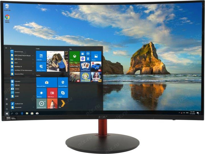 27" ЖК монитор Acer UM.HX2EE.P13 XZ272UPbmiiphx Black (Curved LCD 2560x1440 HDMI  DVI)