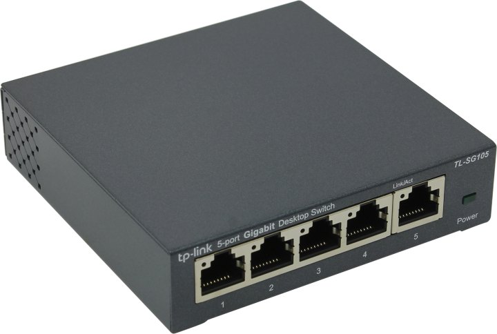 Коммутатор TP-LINK <TL-SG105> 5-Port Gigabit  Desktop  Switch (5UTP 1000Mbps)