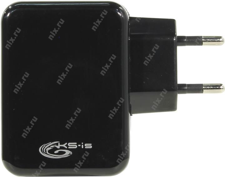 KS-is Forji KS-288 Зарядное устройство USB (Вх. AC110-220V Вых. DC5V  21W 4xUSB)