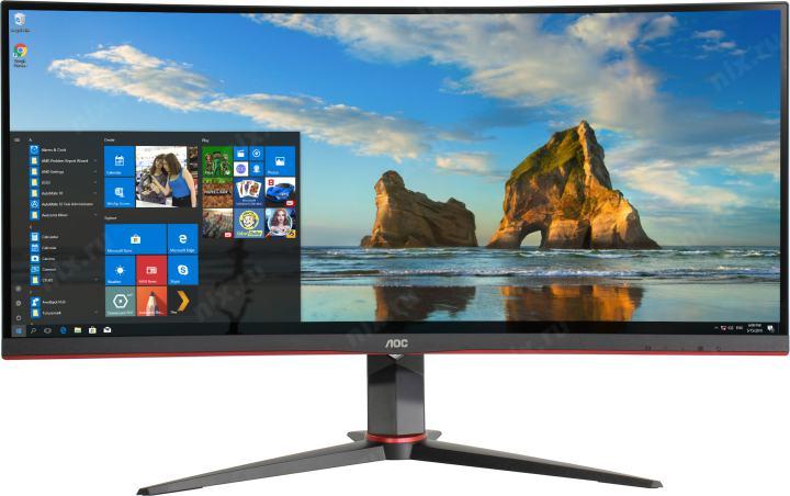 34"    ЖК монитор AOC CU34G2X Black&Red(Curved LCD 3440x1440  HDMI DP USB3.2 Hub)