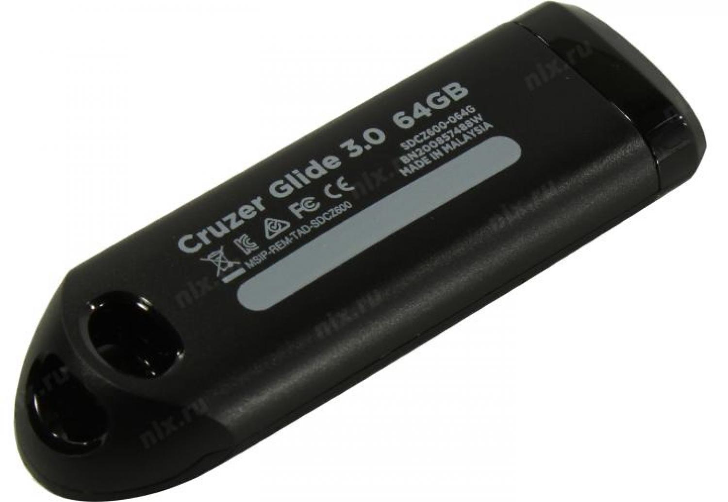 Накопитель SanDisk Glide 3.0 <SDCZ600-064G-G35> USB3.0 Flash Drive 64Gb  (RTL)