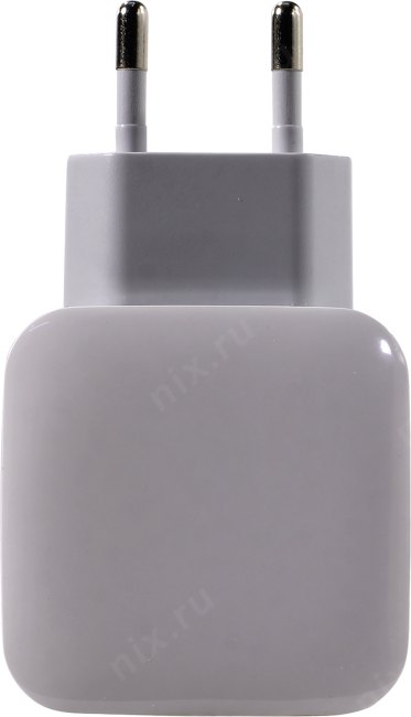 Ginzzu GA-3008W Зарядное устройство USB (Вх.AC110-240V  Вых.  DC5V 10.5W  2xUSB)