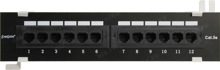 Коммутационная панель Patch Panel UTP 12 port кат.5e настенная Exegate EX256754RUS разъём  KRONE&110 (dual  IDC)