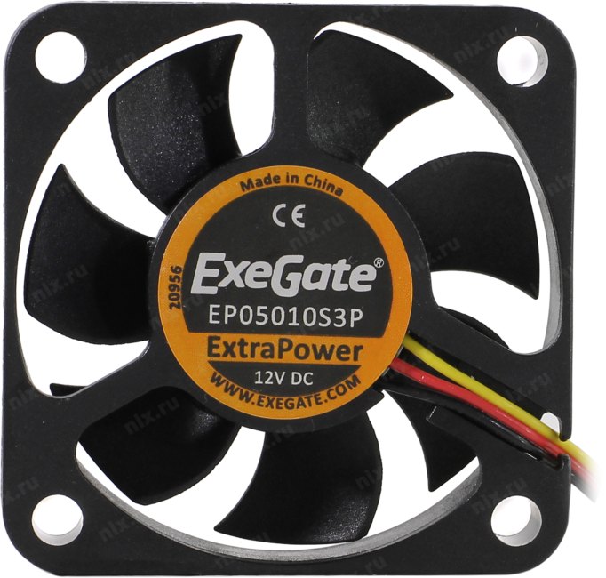 Вентилятор 12В DC ExeGate ExtraPower EP05010S3P (50x50x10 мм, Sleeve bearing (подшипник скольжения), 3pin, 6500RPM, 36dBA)