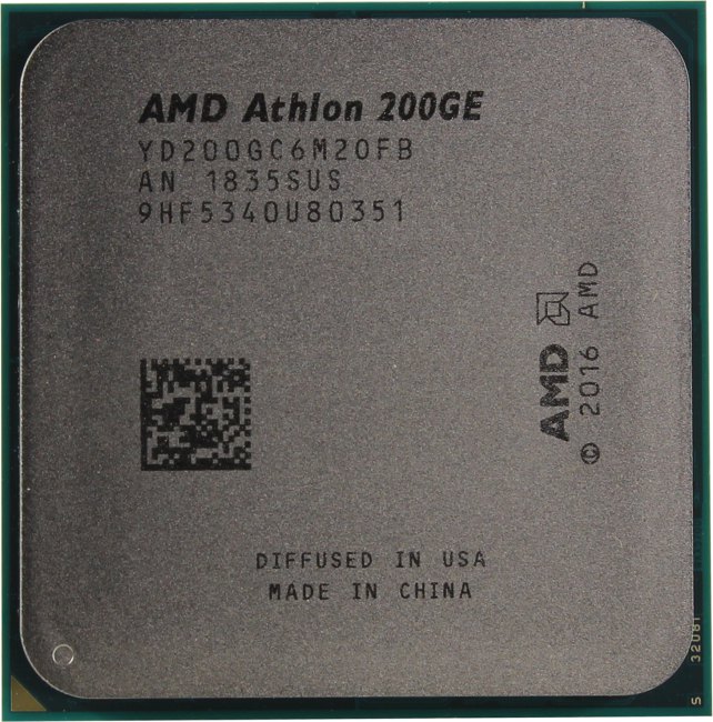 Процессор CPU AMD Athlon 200GE     (YD200GC)   3.2 GHz/2core/1+4Mb/SVGA  RADEON  Vega 3/35W/Socket  AM4