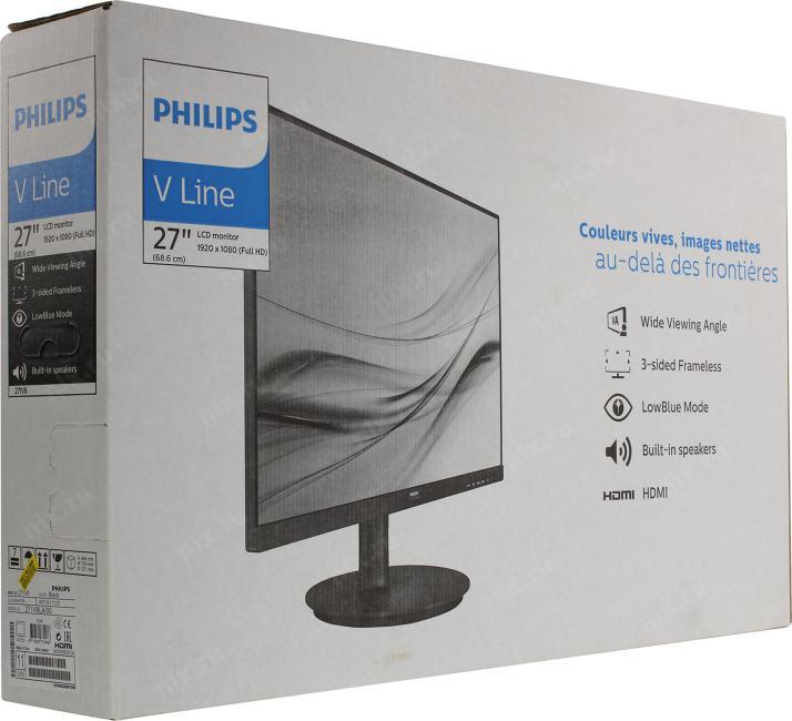 27"    ЖК монитор PHILIPS 271V8LA/00  (LCD  1920x1080 D-Sub  HDMI)