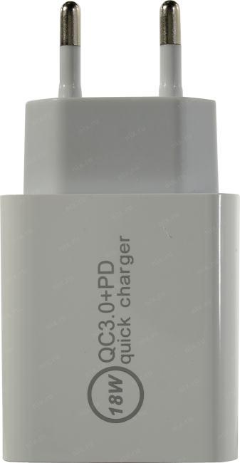 KS-is KS-601W Зарядное устройство USB (Вх. AC100-240V Вых.DC5/9/12V 18W  USB+USB-C)