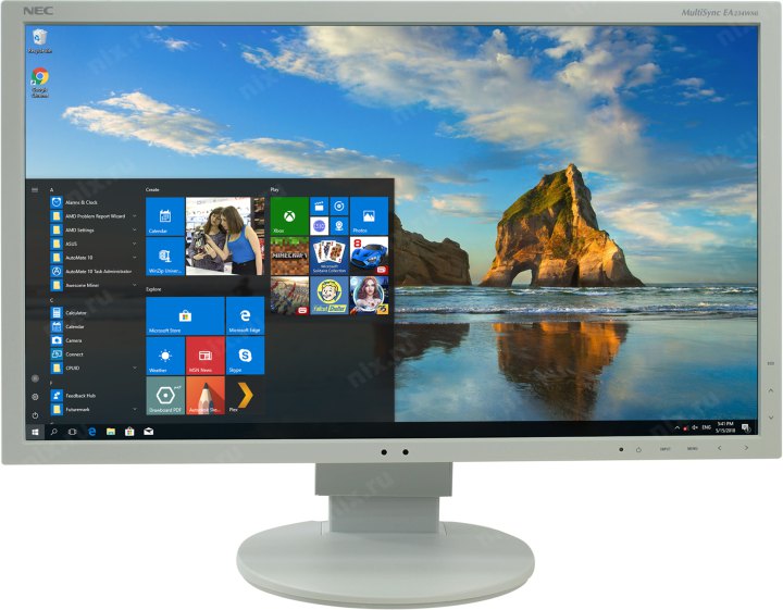 23"    ЖК монитор NEC EA234WMi White-White с поворотом  экрана(LCD 1920x1080D-SubDVIHDMIDPUSB2.0  Hub)