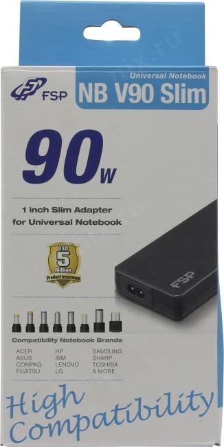 FSP NB V90 Slim PNA0902001 блок питания (19V 90W) +8 сменных  разъёмов