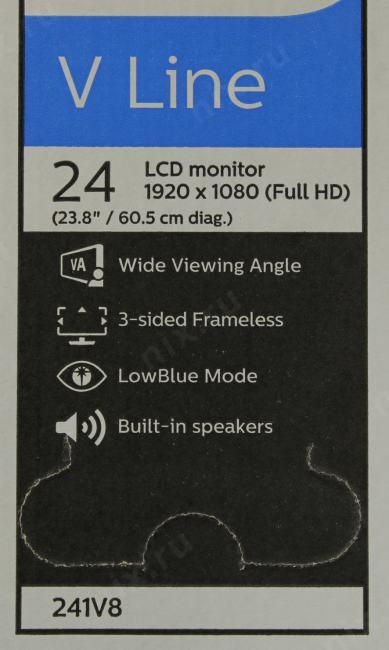 23.8" ЖК монитор PHILIPS  241V8LA/01/00  (LCD1920x1080 D-Sub  HDMI)