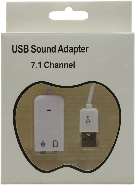 Звуковая карта Espada PAAU003 USB адаптер для наушников  с микрофоном