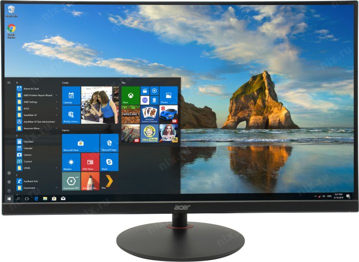 27" ЖК монитор Acer UM.HX2EE.P07 XV272Pbmiiprzx Black с пов.экрана  (LCD 1920x1080HDMIDPUSB3.0  Hub)