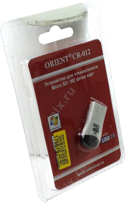 Картридер Orient CR-012 USB2.0 microSDHC/MS M2 Card Reader/Writer