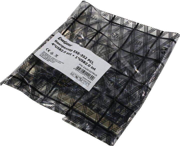 Контроллер ExeGate EXE-352 (PCI v2.2, 4*USB2.0 ext. + 1*USB2.0 int., VIA Labs Chipset VT6212L)