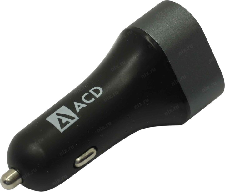 ACD <ACD-C233-X3B> Автомобильное зарядное уст-во USB (Вх. DC12-24V  Вых. DC5/9/12V 23W 3xUSB)