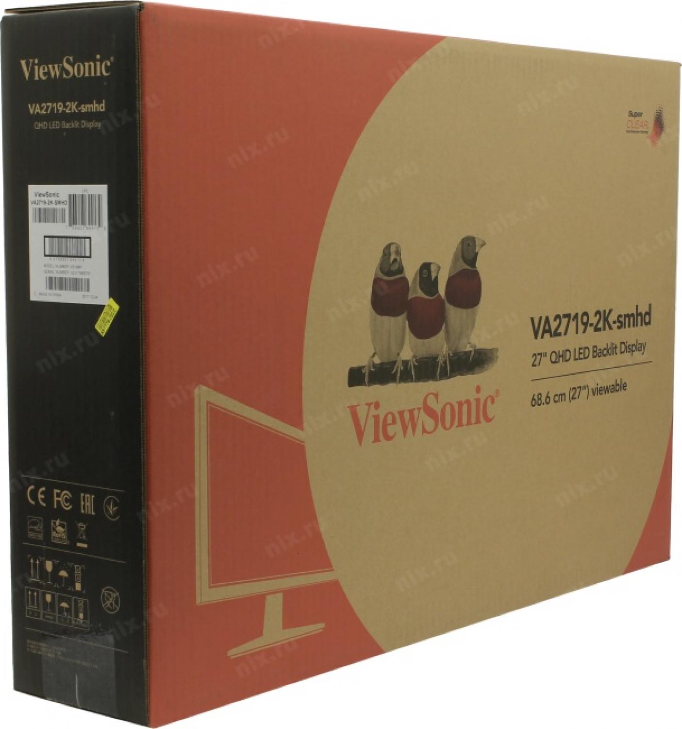 27"    ЖК монитор Viewsonic VA2719-2K-SMHD (LCD  2560x1440 HDMI  DP)