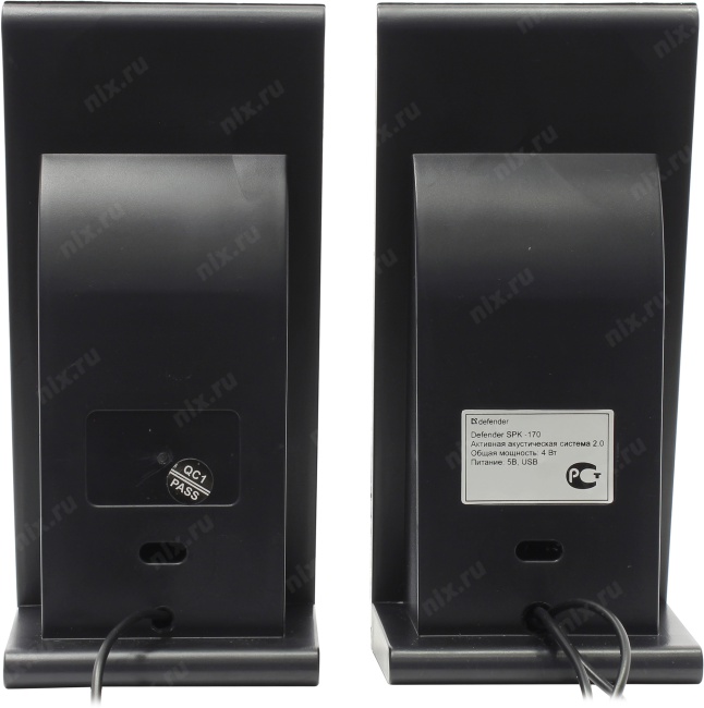 Колонки Defender SPK 170 Black (2x2W  питание  от USB) 65165