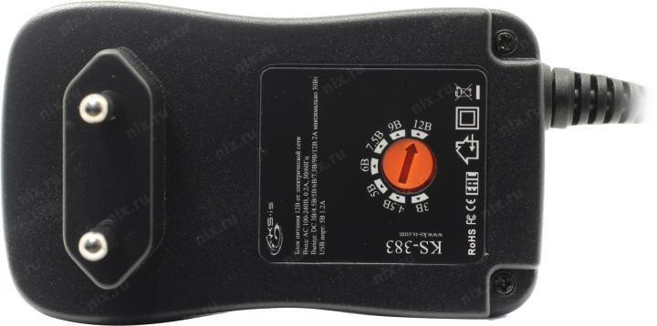 KS-is KS-383 блок питания (3-12V 30W) + USB  +8  сменных разъёмов  питания