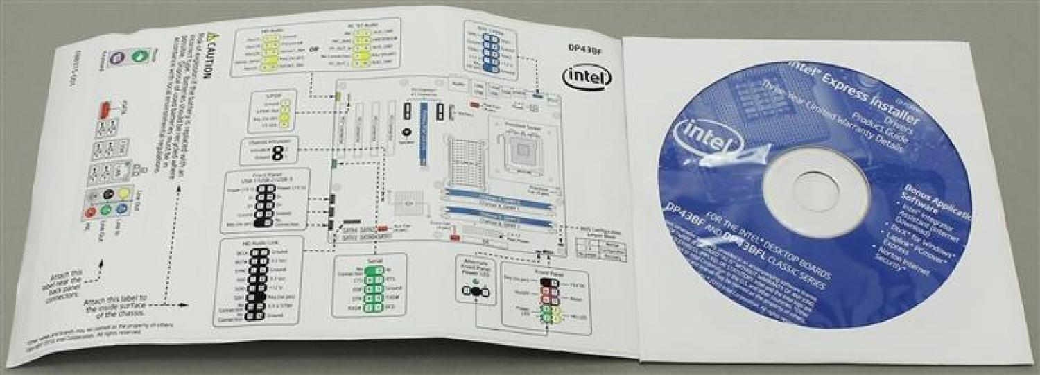 Мат. плата INTEL DP43BF (OEM) LGA775 P43 PCI-E+GbLAN+1394 SATA RAID  ATX 4DDR3