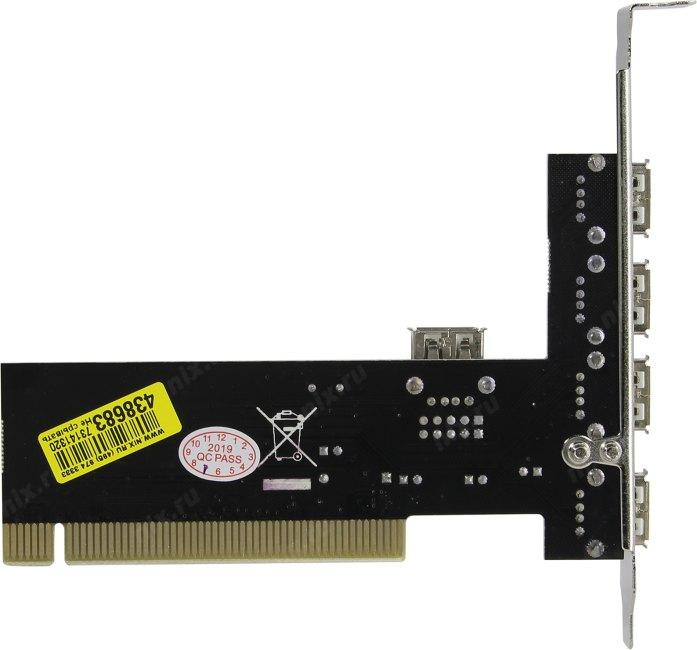 Контроллер ExeGate EXE-352 (PCI v2.2, 4*USB2.0 ext. + 1*USB2.0 int., VIA Labs Chipset VT6212L)