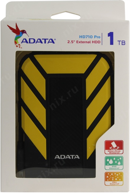 Накопитель ADATA AHD710P-1TU31-CYL HD710 Pro USB3.1 Portable 2.5"  HDD  1Tb EXT  (RTL)