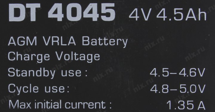 Аккумулятор Delta DT 4045 (4V 4.5Ah) для слаботочных систем