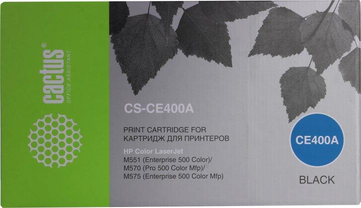 Картридж Cactus CS-CE400A Black для HP LJ  M551/570/575