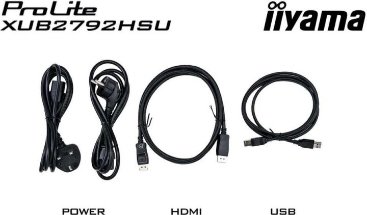 27"    ЖК монитор IIYAMA ProLite XUB2792HSU-B1 Black с пов.экрана (LCD 1920x1080 D-Sub  HDMI  DP USB2.0  Hub)